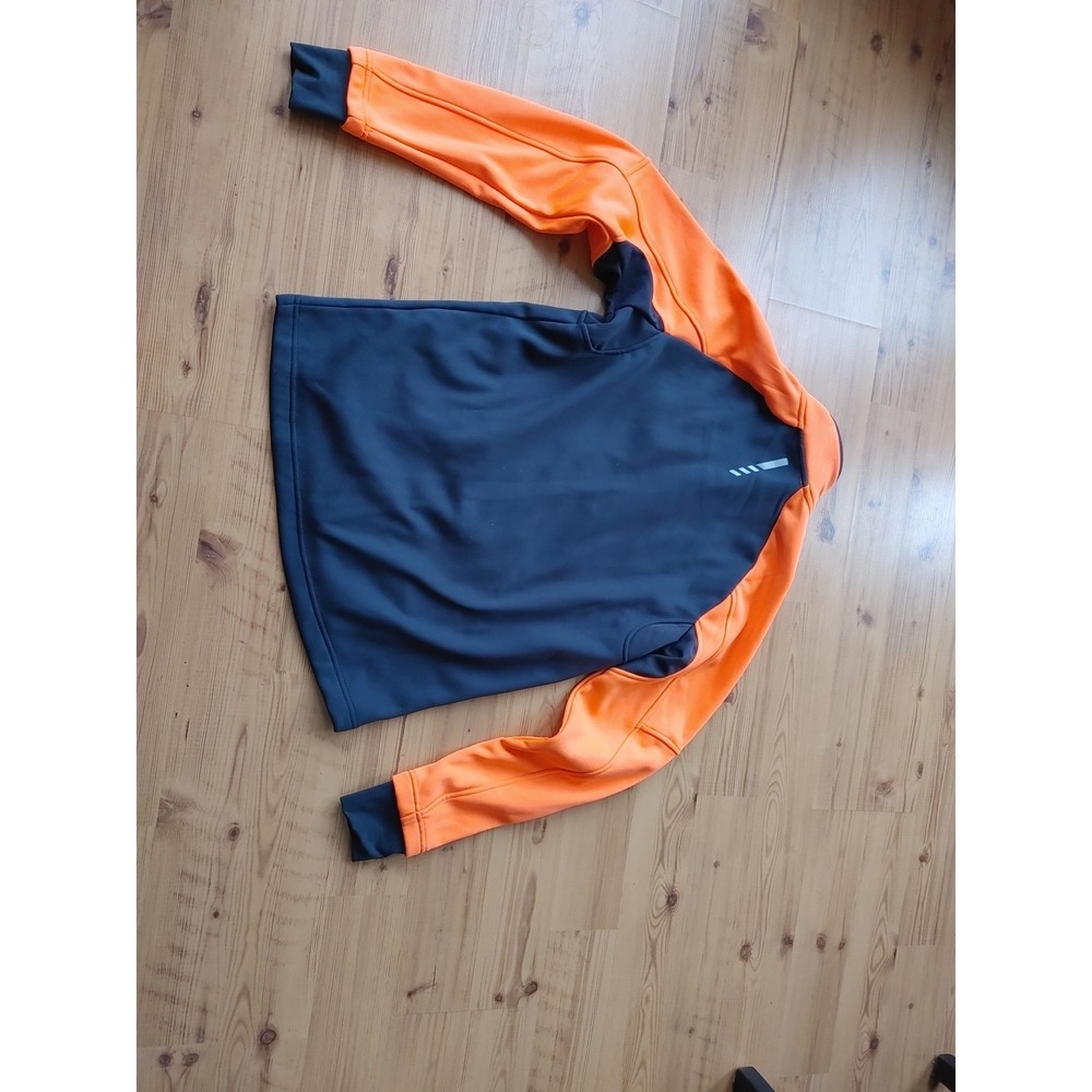 Running Room Fit Wear Men's Windbreaker Fleece Sz S Neon Orange - Picture 9 of 13